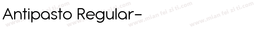 Antipasto Regular字体转换